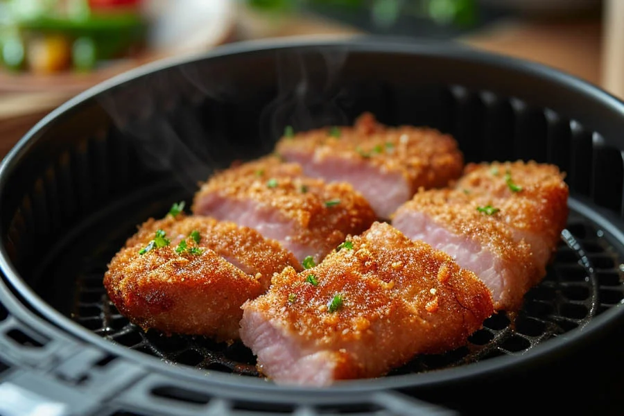 cooking a burger in air fryer